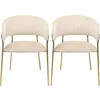 Image de Chaise avec accoudoirs Belle velours crème Kare Design