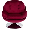 Image de Kare Design Fauteuil pivotant Cosy Velours Rouge