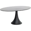 Image de Kare Design Table Grande Possibilita 180x120cm Noire et Verre fumé