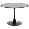 Image de Kare Table design Schickeria - Noir - Diamètre 110 cm - Structure en acier - Table en bois revêtu de film - Espace pour 4 à 6 personnes - 74 x 110 x 110 cm (H x l x P)