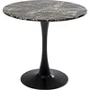 Image de Kare Schickeria Table en marbre noir, matériau dérivé du bois, 74 x 80 x 80 cm