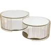 Image de Kare Design Tables Basses Wire Double Laiton Set de 2