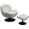 Image de Kare Design Fauteuil pivotant et Repose-Pieds Stanford