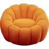Image de Kare Peppo Bloom Fauteuil pivotant design Orange Hauteur d'assise 40 cm Fauteuil de relaxation pivotant à 360 ° Pour salon 68 x 94 x 94 cm (H x l x P)