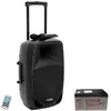 Image de Omnitronic Kit MES-15BT2   Système PA portable 15" avec 2 récepteurs radio UHF, lecteur audio, Bluetooth et batterie   Noir