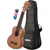 Image de Cascha HH 2026L linkshandige premium sopraan ukelele met tas en plectra