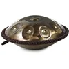 Image de Sela Journey Handpan Gold - G# Kurd Stimmung - Inoxydable & korrosionsbeständig - klangvolles Percussion-Instrument - Steel Hand-Pan 47 cm groß - ohne Störgeräusche - mit gepolsteter Tasche
