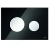 Image de TECE Loop 9240654 Plaque de déclenchement WC en verre avec touches blanches Noir