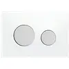 Image de Tece 9.240.659 Loop Plaque de commande pour WC (verre blanc, touches chromées, technologie de deux quantités, utilisable par le haut et l'avant