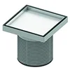 Image de TECE 1 plaque de commande carrée pour WC (chrome brillant, technique à deux quantités, utilisable par le haut et par l'avant) 9240831, métal