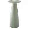 Image de SIGOR Nuflair - Lampe de table à piles LED à intensité variable avec vase à fleurs intégré pour l'intérieur et l'extérieur, IP54 résistant aux éclaboussures, hauteur 24 cm, rechargeable avec puk