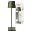 Image de SIGOR Nuindie 2.0 Lampe de table LED à intensité variable pour l'intérieur et l'extérieur, IP54, protection contre les éclaboussures, hauteur 38 cm, rechargeable avec USB-C, autonomie de 12 h, vert