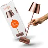 Image de SIGOR Nuindie Lampe de table LED à intensité variable pour l'intérieur et l'extérieur, IP54, étanche aux éclaboussures, hauteur 38 cm, rechargeable avec USB-C, durée d'éclairage de 12 h, couleur