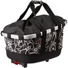 Image de KLICKfix Panier de vélo Unisexe pour Adulte Motif Fleur Noir 33 x 27 x 42 cm
