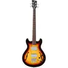Image de Warwick RockBass Star Bass 4-String Vintage Sunburst Transparent High Polish semi-akoestische basgitaar met gigbag
