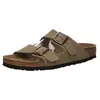 Image de Birkenstock Arizona Sfb Cuir Suède, Sandales Bout ouvert Homme, Taupe, 43 EU