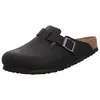 Image de Birkenstock Boston Birko-Flor Sandales unisexe pour adulte, Noir, 46 EU
