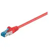 Image de Goobay 93663 CAT 6a Câble de Liaison, S/FTP (PiMF), Rouge, 0.5m Longueur