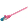 Image de Goobay 93850 CAT 6a Câble de Liaison, S/FTP (PiMF), Magenta, 7.5 m Longueur