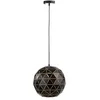 Image de Deko-Light | Suspension 3 ampoules E27 en forme de boule avec câble de raccordement de 1 m | Asterope ronde 500 noir mat