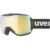 Image de uvex Downhill 2100 Cv - Masque de Ski pour Hommes et Femmes - à Contraste Élevé - Sans Distorsion et Anti-Buée - Black Matt/Gold-Green - One Size