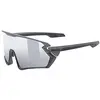 Image de uvex sportstyle 231 - lunettes de sport pour hommes et femmes - anti-buée - confort et maintien parfait sans points de pression - black-grey matt/mirror silver - one size