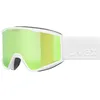 Image de Uvex blast FM - Lunettes de ski élégantes et miroir avec champ de vision extra large et revêtement anti-buée pour adultes - Blanc mat/vert transparent - Taille unique