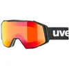 Image de Uvex Gravity Fm - Masque de Ski Adulte - Filtre Catégorie 2 - Amélioration du Contraste - Noir Mat Dl/Red-Orang - Taille Unique