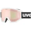Image de Uvex Athletic CV Masque de ski pour adulte Filtre Catégorie 2 Amélioration du contraste Blanc mat Sl/Rose-Green Taille unique