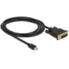 Image de DeLOCK 83989 2m Port Mini Display DVI-D Noir   Câble vidéo Adaptateur (2 m, Mini DisplayPort, DVI-D, Mâle Mâle, Or)