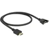 Image de DELOCK Câble HDMI A vers A mâle vers femelle Montage 4K 30 Hz Noir 0,50 m