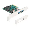 Image de DeLOCK Carte contrôleur USB PCI Express x4 vers 2 ports USB externes 10 Gbps Type-A femelle