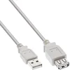 Image de InLine 34610X Rallonge USB 2.0 mâle/Femelle Type A Beige/Gris 1 m