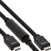 Image de InLine 17525A Câble actif HDMI haute vitesse avec Ethernet, 4K2K, mâle/mâle, noir/or, gaine en nylon tressé 25 m