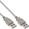 Image de InLine 34303H Câble USB 2.0 A vers A, beige, 0,3 m