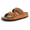 Image de Birkenstock Arizona SFB Cuir Suède, Sandales Bout Ouvert Mixte, Beige Mink Mink, 41 EU