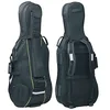 Image de Gewa Pure 3/4 Cello Gig Bag Classic CS25 (25mm Tricot rembourrage intérieur, roulettes, tissu extérieur protégé contre l'eau, sac à dos rembourré solidement cousu, poids : 3,6 kg), Noir