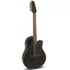 Image de Ovation 2058TX-5-G Elite TX Deep Contour Cutaway Black Textured 12-snarige elektrisch-akoestische gitaar