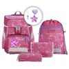 Image de Step by Step Ensemble cartable Space - 5 pièces - Cartable ergonomique avec réflecteurs - Réglable en hauteur avec ceinture - À partir de la 1ère classe - 20 l, Star Stella - Lila/rose, 28 x 37 x 20