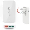 Image de Hama Chargeur USB C (chargeur rapide 65 W, prise de charge pour prise de courant, 2 ports USB-C, 1 port USB-A, pour téléphone portable, ordinateur portable, tablette, prise en charge Power Delivery,