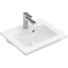 Image de Villeroy & Boch Venticello lavabo 412450, 500x420mm, 1 trou de robinet, avec débordement, Couleur: Blanc Céramique Plus - 412450R1