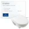 Image de Villeroy & Boch Combi-Pack O.novo 5660HRR1 - WC mural DirectFlush - Blanc CeramicPlus + siège