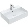 Image de Villeroy & Boch 4A076001 Lavabo rectangulaire - Lavabo (rectangulaire, blanc, 600 mm, 420 mm, 17,5 kg)