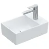 Image de Villeroy & Boch Memento 2.0 Evier Salle de Bain Lave-mains, 400 x 260 mm, 1 trou pour robinet, sans trop-plein, non enterré, 432340; Coloris: Céramique blanche plus