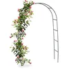 Image de Arche pour rosiers et plantes grimpantes, lot de 6, 240 cm, tuteur en métal, résistant aux intempéries, vert