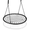 Image de Relaxdays Balançoire nid d'oiseau maille filet 120 cm à suspendre ajustable enfant adulte jardin extérieur 150 kg, noir