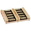 Image de 4x Brosses à chaussure, support antidérapant, à poils durs, gratte-bottes pour l’extérieur, bois, nature