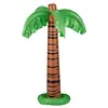 Image de Bouée gonflable palmier, lot de 10, Palmier gonflable XXL piscine et plage, Palmier tropical géant à gonfler, vert-brun