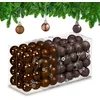 Image de Relaxdays Boule de Noël, en lot Pratique de 96, pour décorer Votre Sapin comme il se Doit, Plastique, Marron