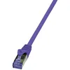 Image de LogiLink CQ302VS Lot de 3 câbles réseau RJ45 CAT 6a S/FTP ignifuges sans halogène Violet 0,50 m